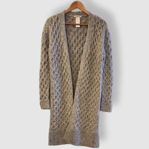 Anthropologie Cocogio Made in Italy Grey Cardigan Sweater